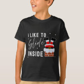 T-shirt I Like To Slide Inside Funny Xmas Couple Unhinge P (Devant)
