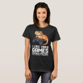 T-shirt I Like Video Games Bearded Dragon Gamer Introvert  (Devant entier)