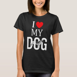 T-shirt I Log My Chien German Shepherd Watchdog Guarddog B