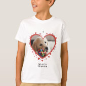 T-shirt I Log My Dog Heart with Pet Photo and Name (Devant)