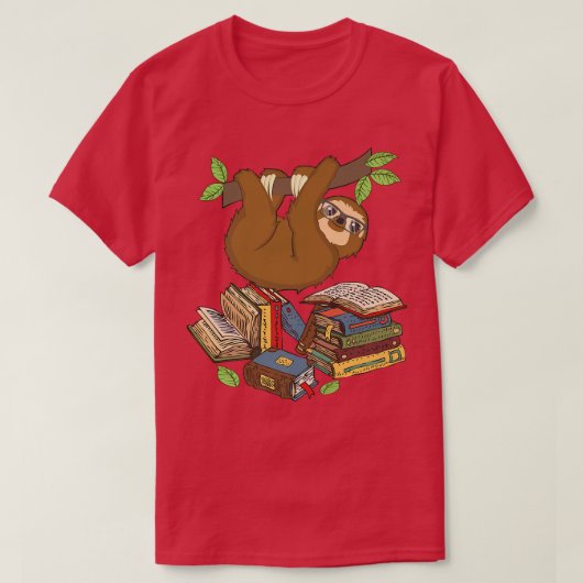 T-shirt I Looks Chibi Anime Sloth s livre Lover (Design devant)