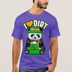T-shirt I Lot Dirt Jardinage Outils Jardin Cute Panda Ours