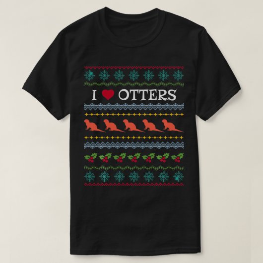 T-shirt I Loters Xmas Ugly Sweater Love Cadeaux Idée (Design devant)