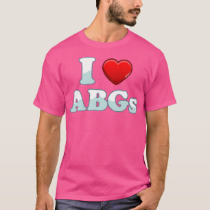 T-shirt I Love Abgs Heart Funny Couple Abg Valentines Day