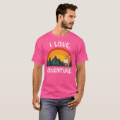 T-shirt I Love Adventure Bear Explorer - Backpacking Hikin (Devant entier)
