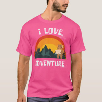 T-shirt I Love Adventure Bear Explorer - Backpacking Hikin