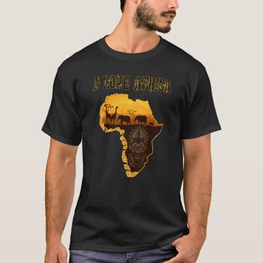 T-shirt I Love Africa La terre des Pyramides (Devant)