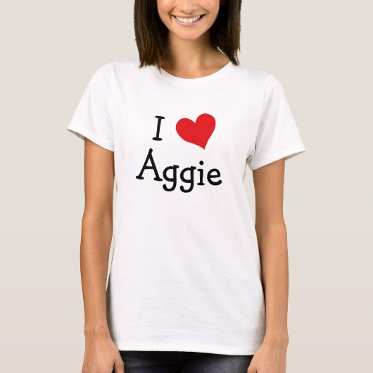 T-shirt I Love Aggie (Devant)