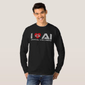 T-shirt I Love AI Artificial Intelligence Tech Science Pro (Devant entier)