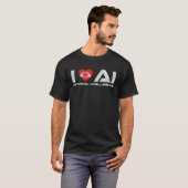 T-shirt I Love AI Artificiel Intelligence Tech Science Pro (Devant entier)