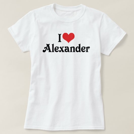 T-shirt I Love Alexander (Design devant)