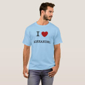 T-shirt I Love Alexandra (Devant entier)