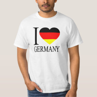 T-shirt I Love Allemagne Allemand Drapeau Coeur