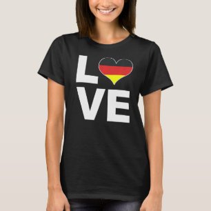 T-shirt I Love Allemagne Coeur Drapeau Allemagne