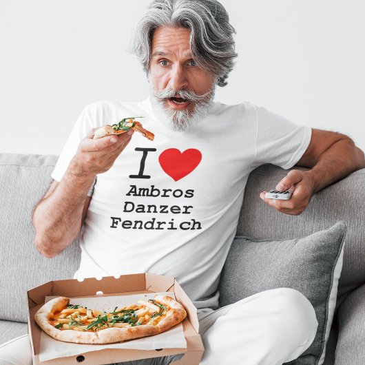 T-shirt i love Ambros Danzer Fendrich Icones de l'Austropo