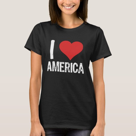 T-shirt I Love America (Devant)
