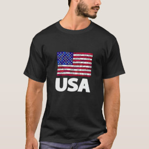 T-shirt I Love America États-Unis Drapeau Illustration