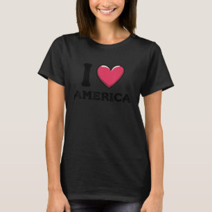 T-shirt I Love America Patriotic Usa 4 Juillet Fier Amériq