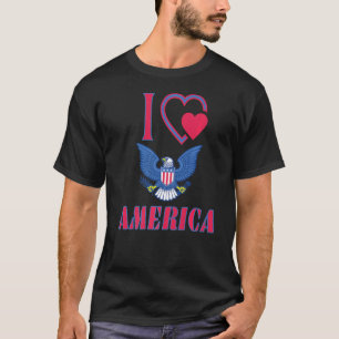 T-shirt I Love America USA best for Men Women and Youth