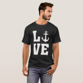 T-shirt I Love Ancres - Ancre Nautical Boat Beach Océan (Devant entier)