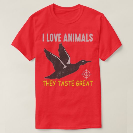 T-shirt I love animal they taste great (Design devant)