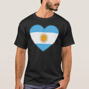 T-shirt I Love Argentina Argentine Drapeau Coeur Hommes Fe