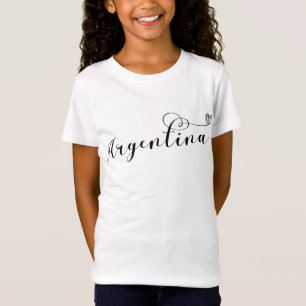 T-Shirt I Love Argentina, Argentine Flag Heart