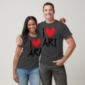 T-shirt I Love Ari Nom Hommes Personnalisés Guy BFF Ami (Unisexe)