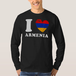 T-shirt I Love Armenia Heart Flag Arménie
