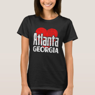 T-shirt I Love Atlanta Georgia Retro Big Heart Atlanta Vac
