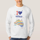 T-shirt I LOVE AUSTRALIA Happy Australia Day 26 janvier (Devant)