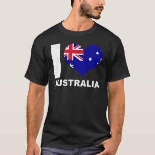 T-shirt I Love Australia Heart Flag Australie 1