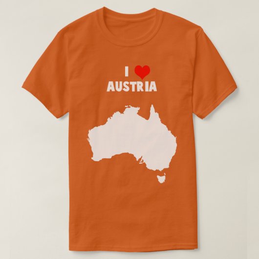 T-shirt I Love Australia Mix Up Map (Design devant)