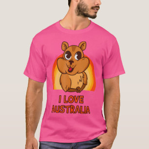 T-shirt I Love Australia Wombat