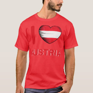 T-shirt I Love Austria Flag My Home Mon pays 13