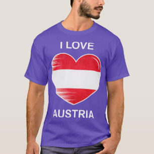 T-shirt I Love Austria Flag My Home Mon pays 6