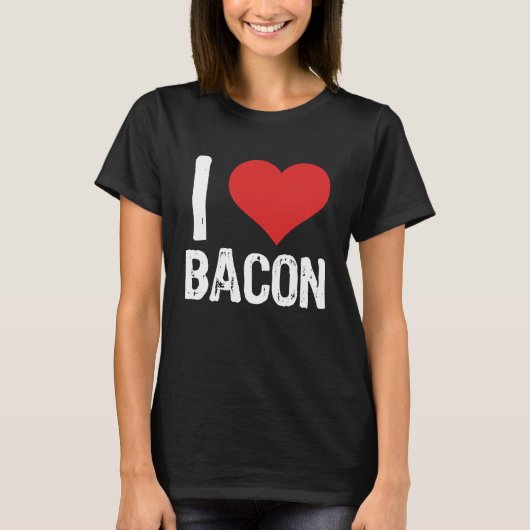 T-shirt I Love Bacon (Devant)
