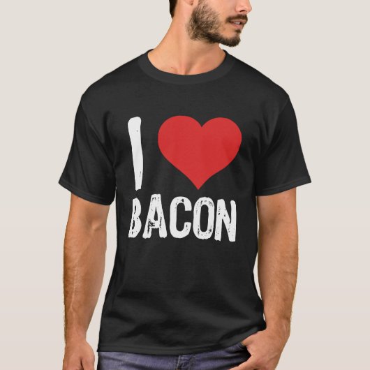 T-shirt I Love Bacon (Devant)