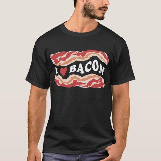 T-shirt I Love Bacon (Devant)