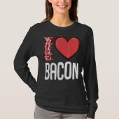 T-shirt I Love Bacon I Heart Bacon Petit déjeuner Hommes F (Devant)
