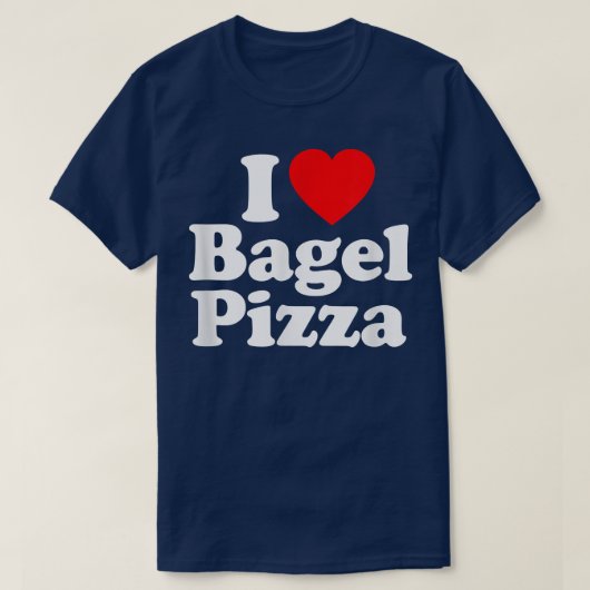 T-shirt I Love Bagel Pizza Heart Funny (Design devant)