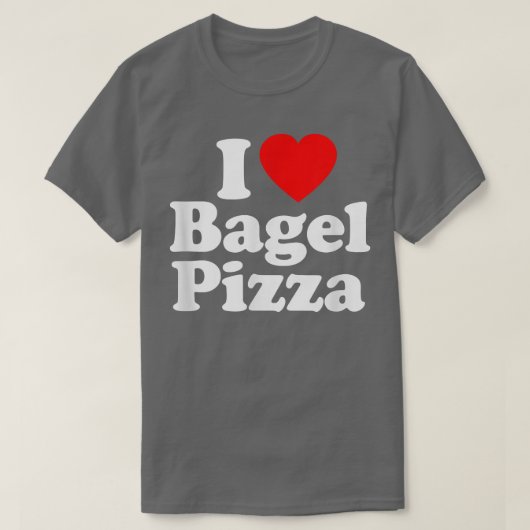 T-shirt I Love Bagel Pizza Heart Funny 781131 (Design devant)