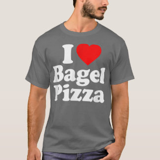 T-shirt I Love Bagel Pizza Heart Funny 781131