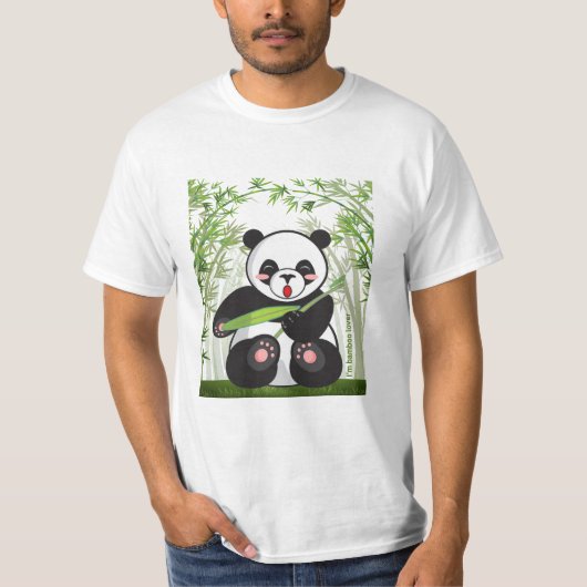 T-shirt I Love Bamboo Panda Tee (Devant)