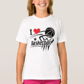 T-shirt I Love basket-ball (Devant)