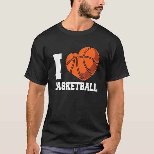 T-shirt I Love Basketball Coach Match Joueur d'équipe (Devant)