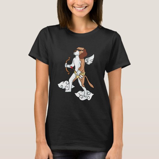 T-shirt I Love Beagles Cupid Beagle Dog  Heart Valentines  (Devant)