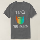 T-shirt I Love Beard Hipster Friend Love Partner Look (Design devant)