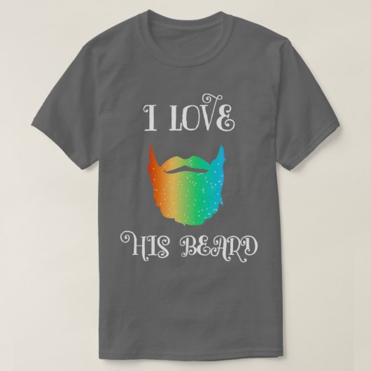 T-shirt I Love Beard Hipster Friend Love Partner Look (Design devant)