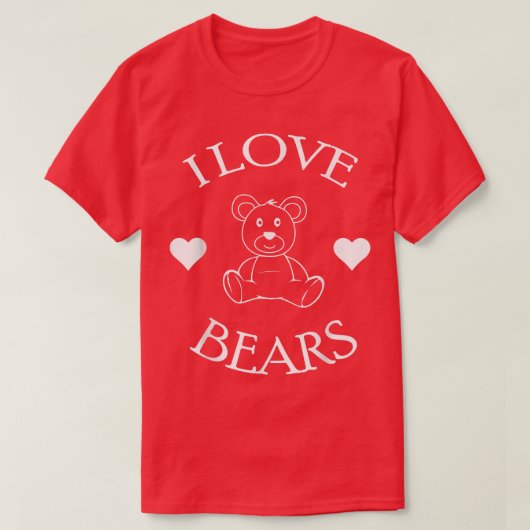 T-shirt I Love Bears Dons Bear Lover 1063 (Design devant)